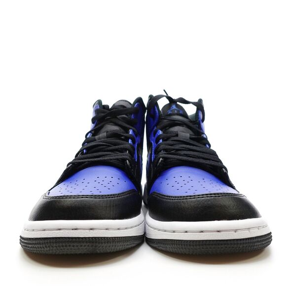 Nike Air Jordan 1 Mid "Hyper Royal" Mens Size 9.5 Black Blue Sneakers 554724-077 - Picture 6 of 11